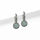 Druzy earring charms with Titanium huggie hoops