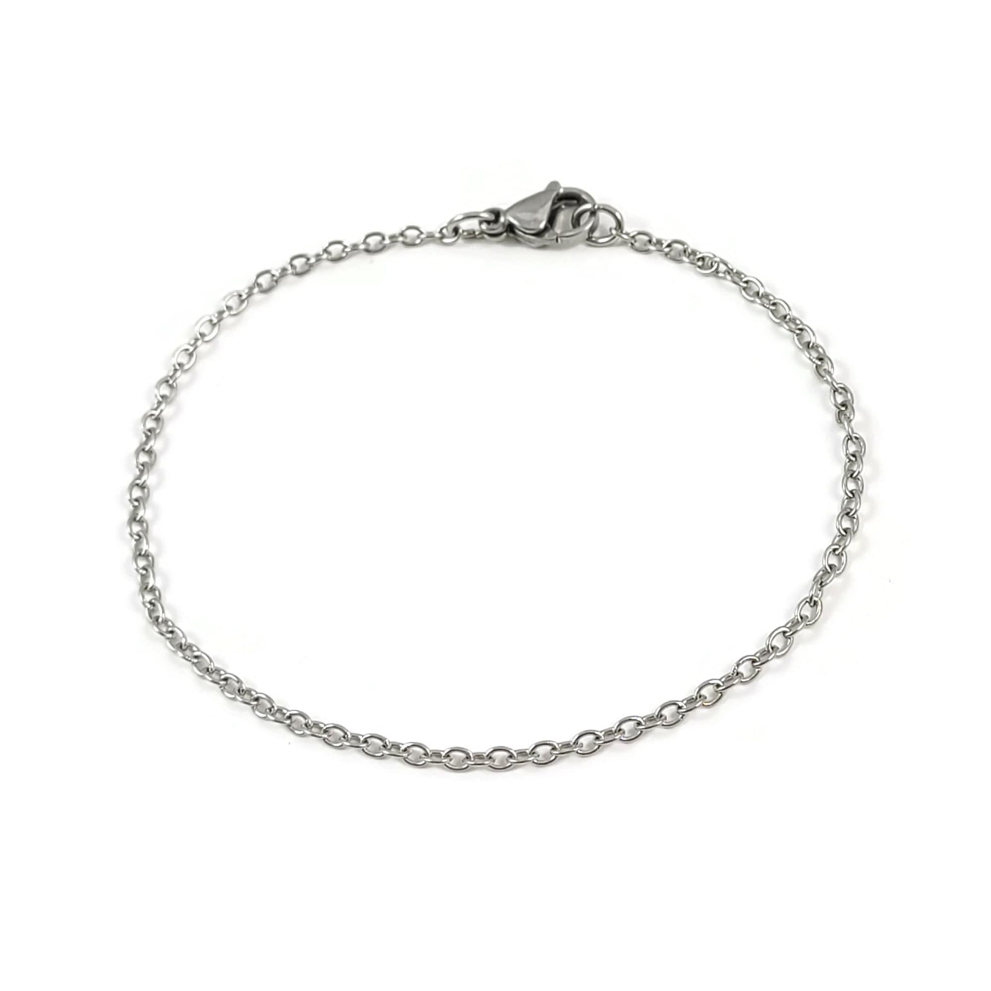 Surgical steel chain bracelet, Hypoallergenic, Waterproof non tarnish, Cable Snake Figaro Wheat Venetian