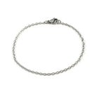 Surgical steel chain bracelet, Hypoallergenic, Waterproof non tarnish jewelry, Ankle size available