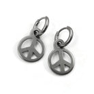 Earring charms with Titanium huggie hoops, Hypoallergenic implant grade jewelry for sensitive ears, Tarnish free