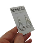 Fibonacci dangle earrings - Pure titanium and stainless steel