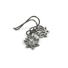 Dainty silver lotus earrings, Titanium and stainless zen earrings, Yoga and meditation gift