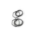 Drop hexagon hoop earrings, Implant grade pure titanium jewelry for sensitive ears, Tarnish free