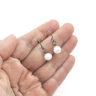 Real freshwater pearl drop earrings, Hypoallergenic implant grade pure titanium jewelry, Tarnish free