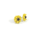 Daisy stud earrings, Hypoallergenic implant grade titanium earrings, Cute sunflower post earrings