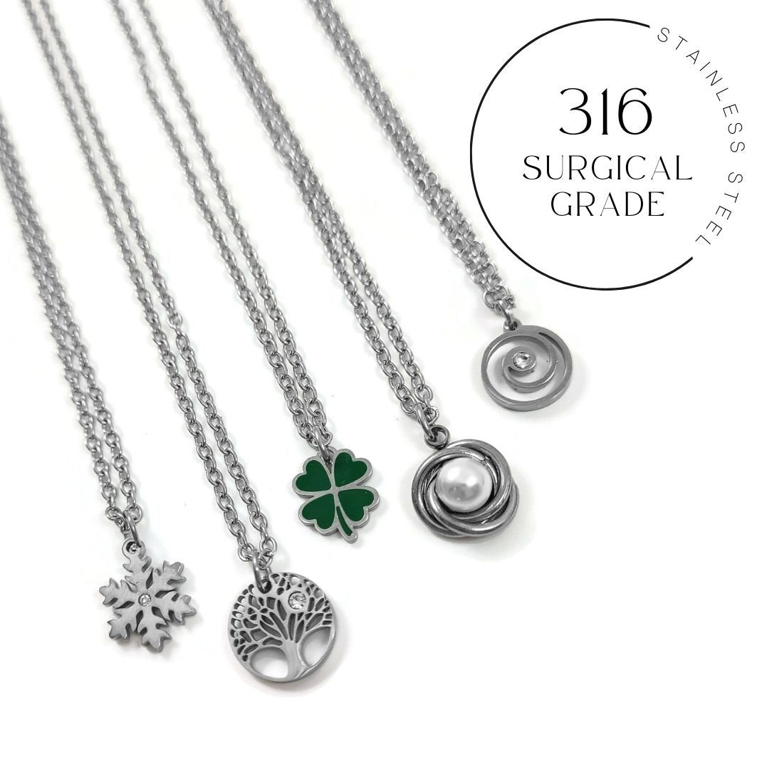 Dainty tree of life necklace, Hypoallergenic surgical steel, Waterproof non tarnish jewelry, Cute gift for her