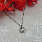 Pearl drop necklace, Hypoallergenic surgical steel, Waterproof non tarnish jewelry, Dainty silver chain, Gift for her