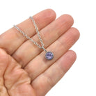 Birthstone necklace, Hypoallergenic surgical steel, Waterproof non tarnish jewelry, Dainty silver chain, Gift for her